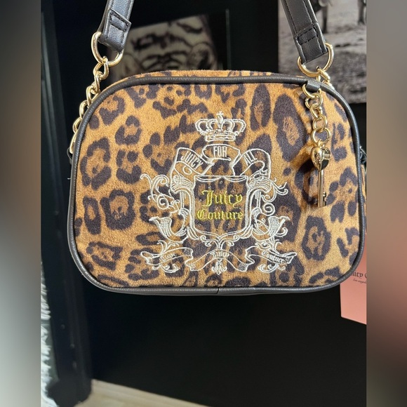 🐆JUICY COUTURE VIRAL NATURAL CHOCOLATE LEOPARD JUICY FOR ALL CROSSBODY BAG🐆NWT - Picture 6 of 13